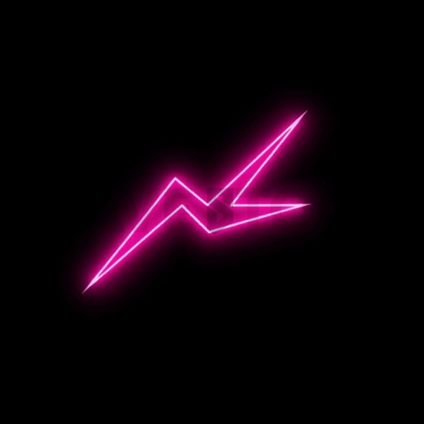 Lightning Speed Icon Magenta Medium Glow Dark Line Icon 2025 – 8K