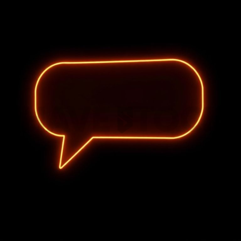 Message Bubble Icon Amber Subtle Glow Dark Line Icon 2025 – 8K