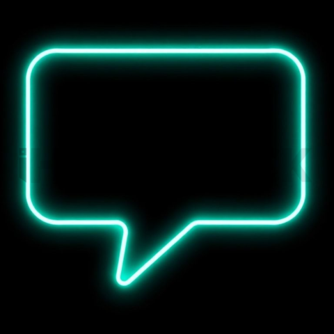 Message Bubble Icon Emerald Strong Glow Dark Line Icon 2025 – 8K