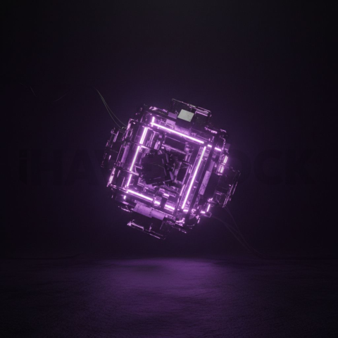 Neon Energy Core Render Purple Glow 2025 – 8K Minimal Black UI Mockup