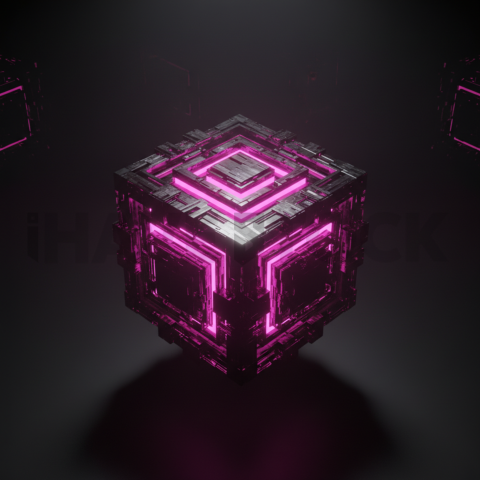 Neon Energy Core Render Magenta Glow 2025 – 8K Minimal Black UI Mockup