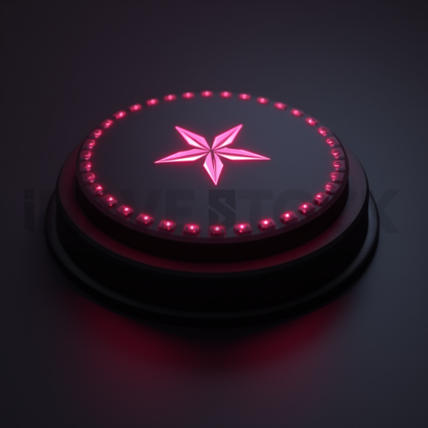 Matte Black CTA Button 3D Magenta Glow 2025 – 8K Minimal Black UI Mockup