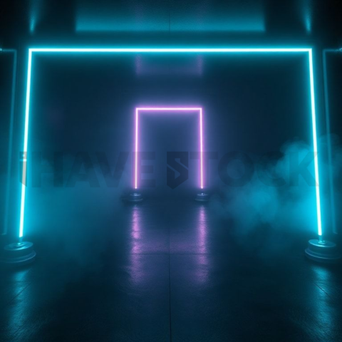 Neon Energy Core Render Cyan Glow 2025 – 8K Minimal Black UI Mockup