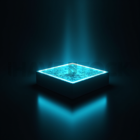 Premium Dark Mode Widget Cyan Glow 2025 – 8K Minimal Black UI Mockup