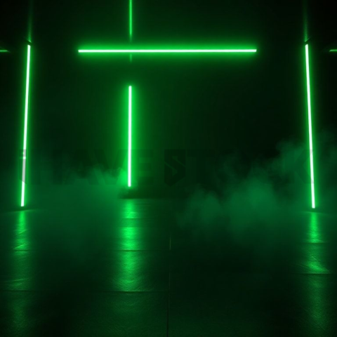 Premium Dark Mode Widget Green Neon Glow 2025 – 8K Minimal Black UI Mockup