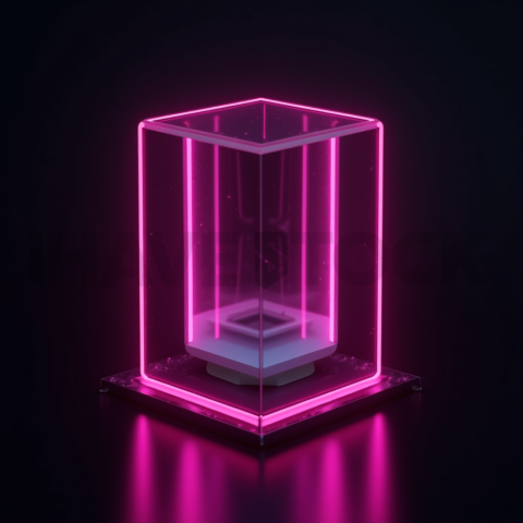 Premium Dark Mode Widget Magenta Glow 2025 – 8K Minimal Black UI Mockup