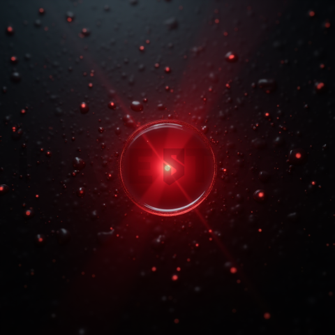 Premium Dark Mode Widget Red Glow 2025 – 8K Minimal Black UI Mockup