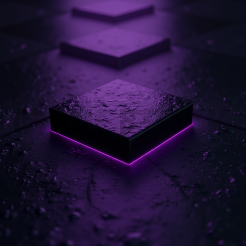 Premium Dark SaaS Hero Block Purple Glow 2025 – 8K Minimal Black UI Mockup