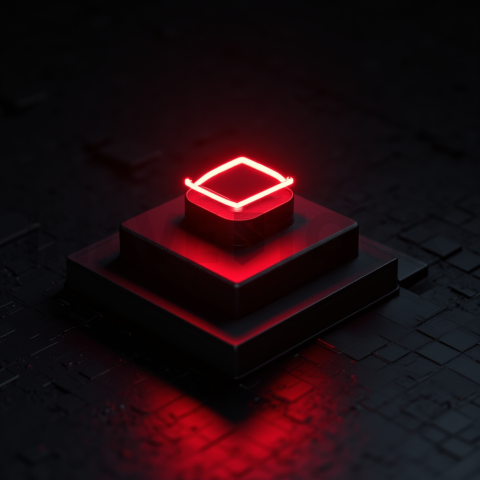 Premium Dark SaaS Hero Block Red Glow 2025 – 8K Minimal Black UI Mockup
