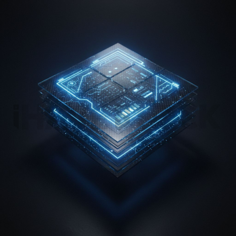 Cinematic Neon UI Component Blue Electric Glow 2025 – 8K Minimal Black UI Mockup