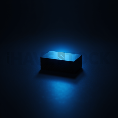 Dark Layered Card Stack Blue Electric Glow 2025 – 8K Minimal Black UI Mockup