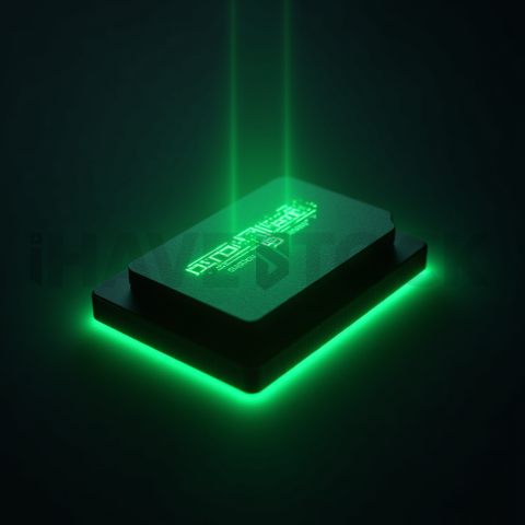 Dark Neumorphic Card Layout Green Neon Glow 2025 – 8K Minimal Black UI Mockup