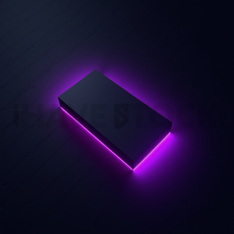 Dark Neumorphic Card Layout Purple Glow 2025 – 8K Minimal Black UI Mockup