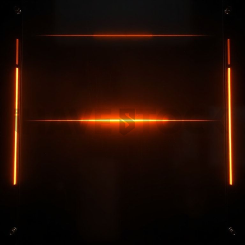 Dark Tech Panel Overlay Amber Glow 2025 – 8K Minimal Black UI Mockup