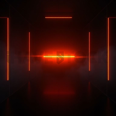 Dark Tech Panel Overlay Orange Fire Glow 2025 – 8K Minimal Black UI Mockup