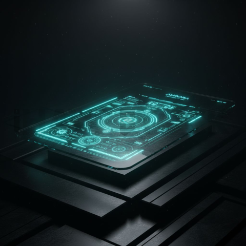 Futuristic Dark App Screen Cyan Glow 2025 – 8K Minimal Black UI Mockup