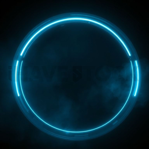 Futuristic Shader Based Icon Cyan Glow 2025 – 8K Minimal Black UI Mockup