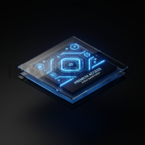 Premium Dark Mode Widget Blue Electric Glow 2025 – 8K Minimal Black UI Mockup