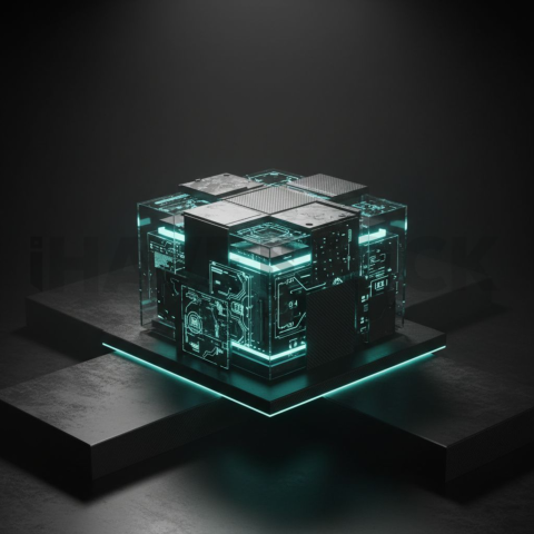 Cyberpunk Terminal Interface Block Cyan Glow 2025 – 8K Minimal Black UI Mockup