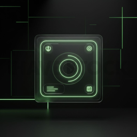 Dark Neumorphic Card Layout Green Neon Glow 2025 – 8K Minimal Black UI Mockup