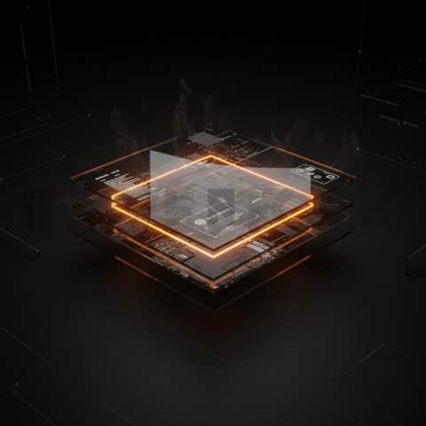 Dark Tech Panel Overlay Amber Glow 2025 – 8K Minimal Black UI Mockup