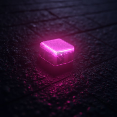 Futuristic Shader Based Icon Magenta Glow 2025 – 8K Minimal Black UI Mockup