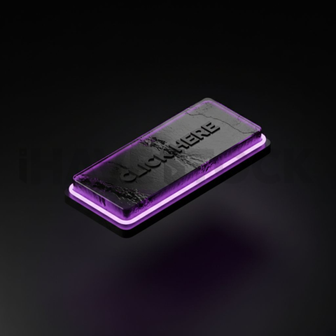 Matte Black CTA Button 3D Purple Glow 2025 – 8K Minimal Black UI Mockup