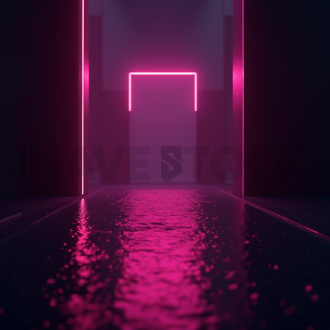 Neon Energy Core Render Magenta Glow 2025 – 8K Minimal Black UI Mockup