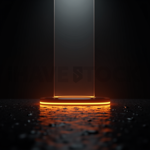 Premium Dark Mode Widget Amber Glow 2025 – 8K Minimal Black UI Mockup