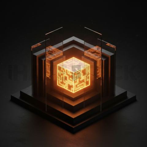 Premium Dark SaaS Hero Block Amber Glow 2025 – 8K Minimal Black UI Mockup