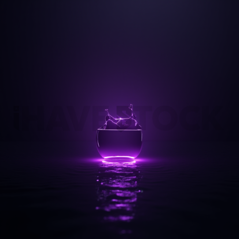 Premium Dark Mode Widget Purple Glow 2025 – 8K Minimal Black UI Mockup