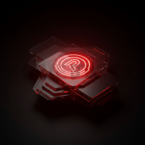 Premium Dark Mode Widget Red Glow 2025 – 8K Minimal Black UI Mockup