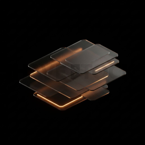 Minimal Frosted Window Element Amber Ultra Glow Dark Glassmorphism Element 2025 – 8K