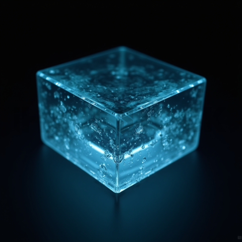 Translucent Glass Overlay Cyan Ultra Glow Dark Glassmorphism Element 2025 – 8K