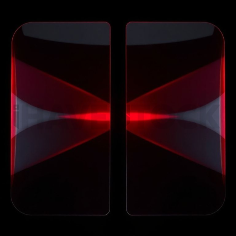 Translucent Glass Overlay Red Neon Medium Glow Dark Glassmorphism Element 2025 – 8K