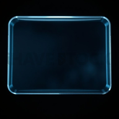 Blurred Glass Widget Cyan Subtle Glow Dark Glassmorphism Element 2025 – 8K