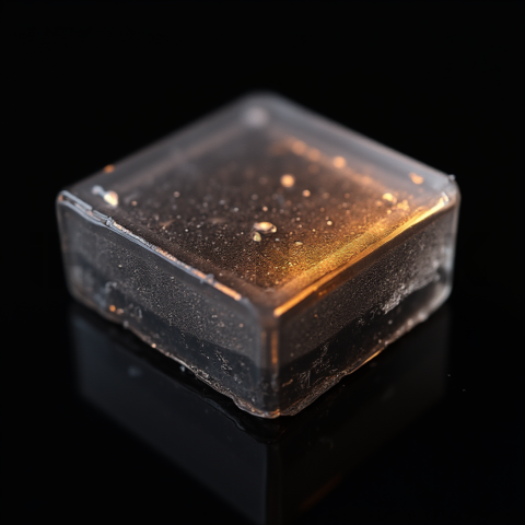 Frosted Glass Button Amber Ultra Glow Dark Glassmorphism Element 2025 – 8K