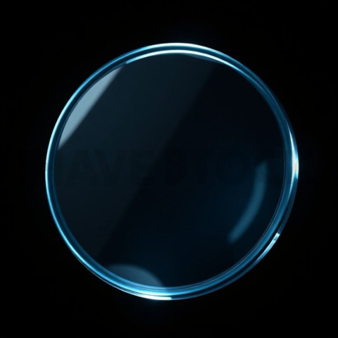 Glass Highlight Badge Cyan Subtle Glow Dark Glassmorphism Element 2025 – 8K