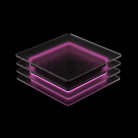 Glass Panel Card Magenta Subtle Glow Dark Glassmorphism Element 2025 – 8K