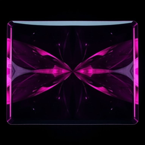Glass Panel Card Magenta Ultra Glow Dark Glassmorphism Element 2025 – 8K