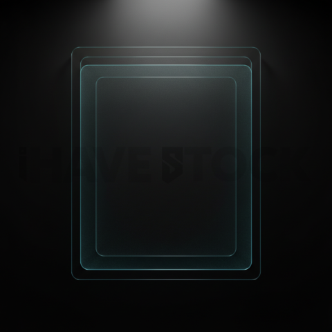 Glass Panel Divider Cyan Subtle Glow Dark Glassmorphism Element 2025 – 8K