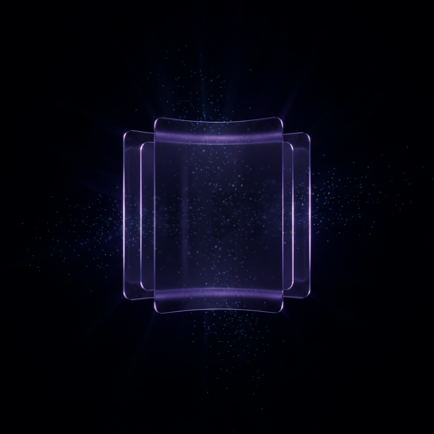 Glass Panel Divider Purple Medium Glow Dark Glassmorphism Element 2025 – 8K