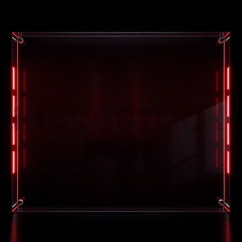 Glass Panel Divider Red Neon Medium Glow Dark Glassmorphism Element 2025 – 8K