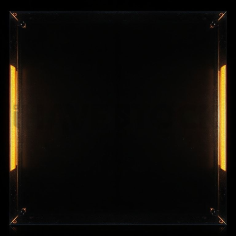 Glass Panel Frame Amber Ultra Glow Dark Glassmorphism Element 2025 – 8K
