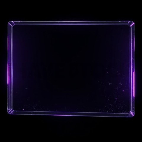 Glass Panel Frame Purple Medium Glow Dark Glassmorphism Element 2025 – 8K