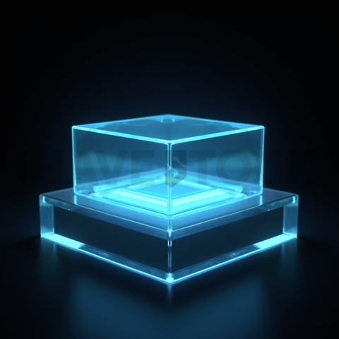 Glassmorphism Info Box Cyan Ultra Glow Dark Glassmorphism Element 2025 – 8K