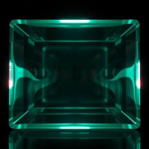 Glassmorphism Info Box Emerald Strong Glow Dark Glassmorphism Element 2025 – 8K