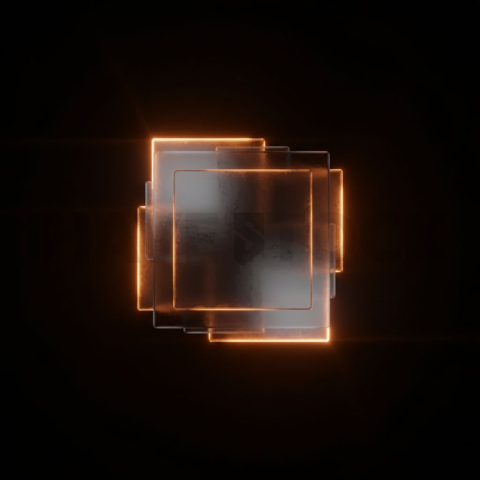 Glassmorphism UI Block Amber Strong Glow Dark Glassmorphism Element 2025 – 8K