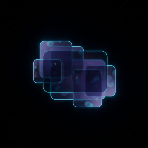 Glassmorphism UI Block Cyan Medium Glow Dark Glassmorphism Element 2025 – 8K