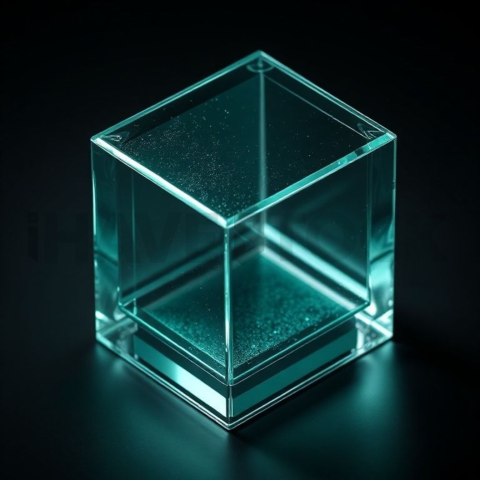 Glassmorphism UI Block Emerald Subtle Glow Dark Glassmorphism Element 2025 – 8K
